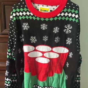 Tipsy Elves Black and Red Knit Sweater
